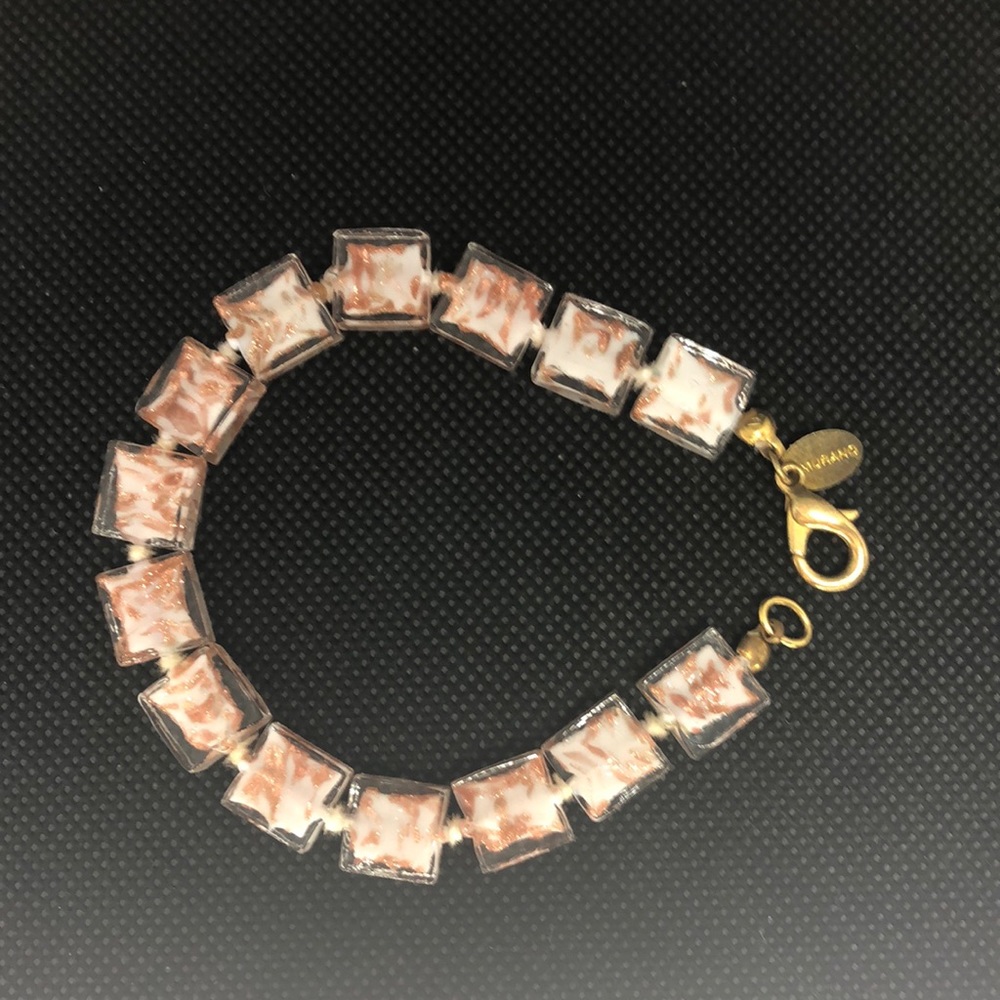 Beautiful pink Murano glass bracelet